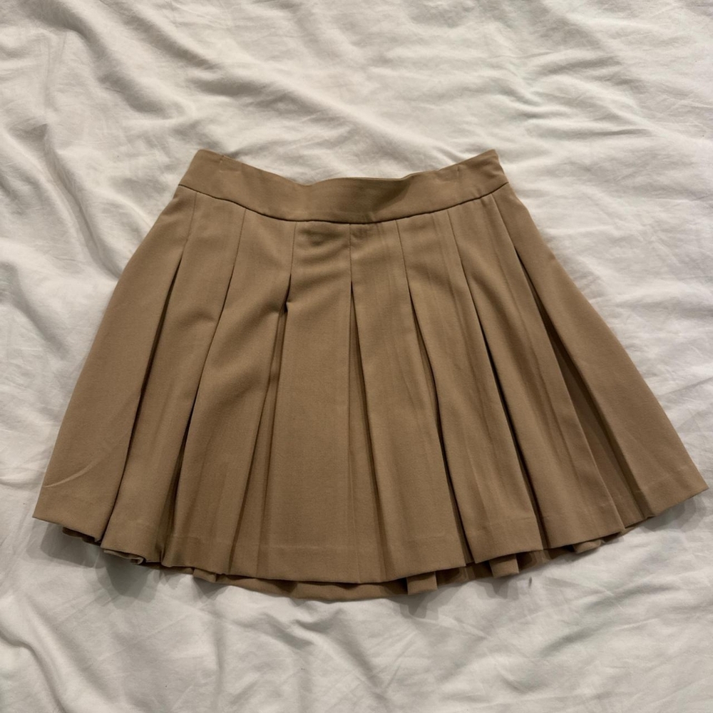 Stradivarius Tan Skater Skirt